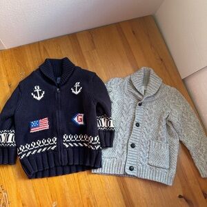Janie and jack /baby gap cardigan bundle size 18-24 months nautical